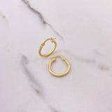 Candongas Maribel 1.45gr / 2cm / Rayadas Oro Amarillo &