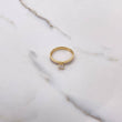 Anillo Solitario 2.4gr / T8 / Circones Blancos Dos Oros Amarillo Blanco &