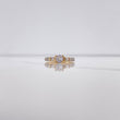 Anillo Solitario Cajon 2.1gr / T5 3/4 / Circones Blancos Oro Amarillo &