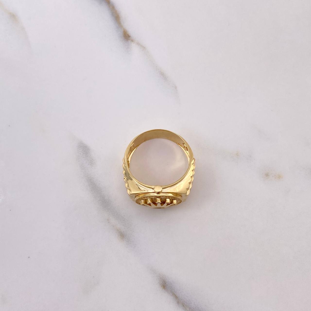Anillo Correa Corona RX 10gr / T11 1/2 / Circones Blancos Oro Amarillo &