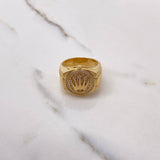 Anillo Correa Corona RX 10gr / T11 1/2 / Circones Blancos Oro Amarillo &
