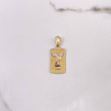 Dije San Miguel Arcángel 4.8gr / 3.3cm / Placa Dos Oros Amarillo Blanco &