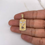 Dije San Miguel Arcángel 4.8gr / 3.3cm / Placa Dos Oros Amarillo Blanco &