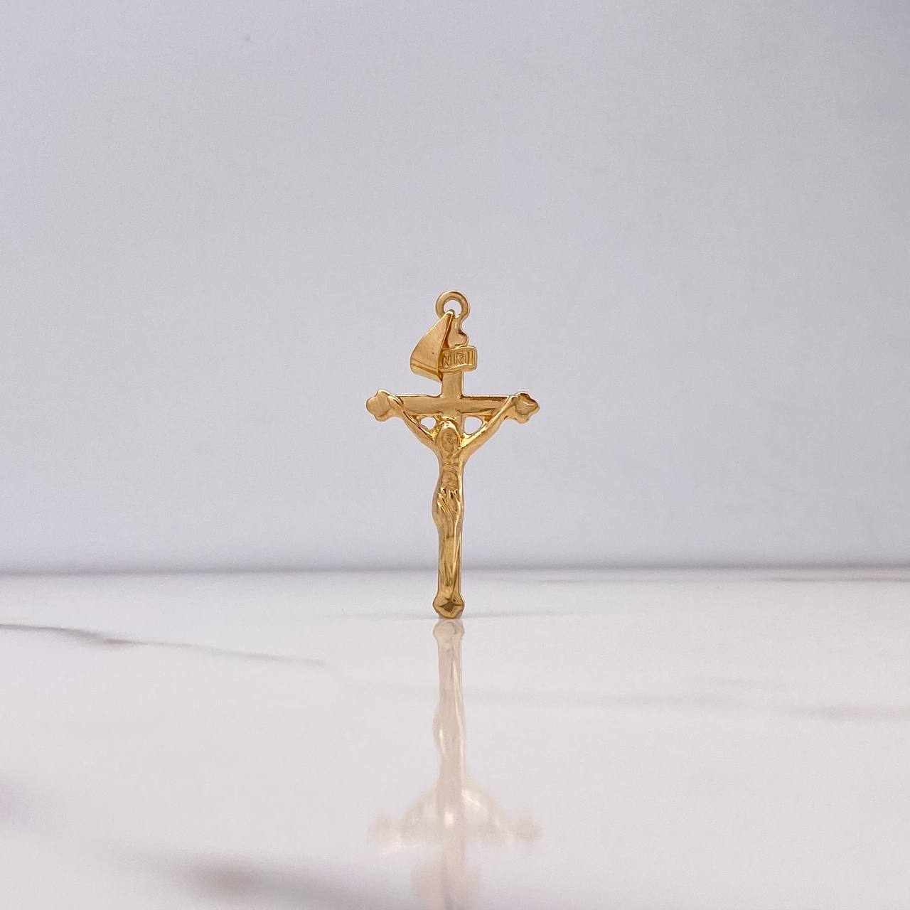Dije Cruz Cristo 3.3gr / 4.2cm / Plana Oro Amarillo $