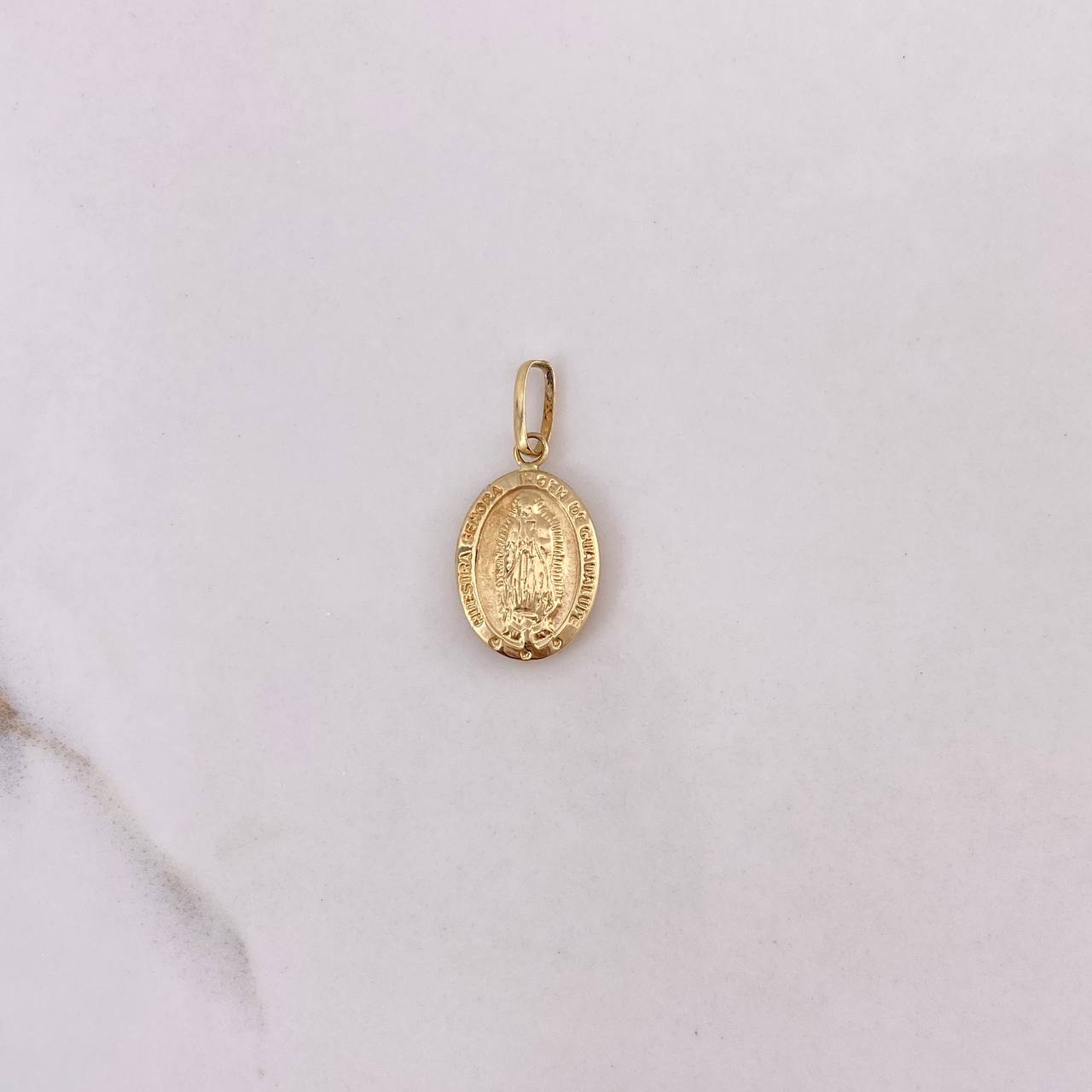 Dije Virgen de Guadalupe 0.95gr / 2.5cm / Troquelado Oro Amarillo $
