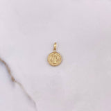 Dije San Benito 0.75gr / 2.1cm / Tambor Oro Amarillo $