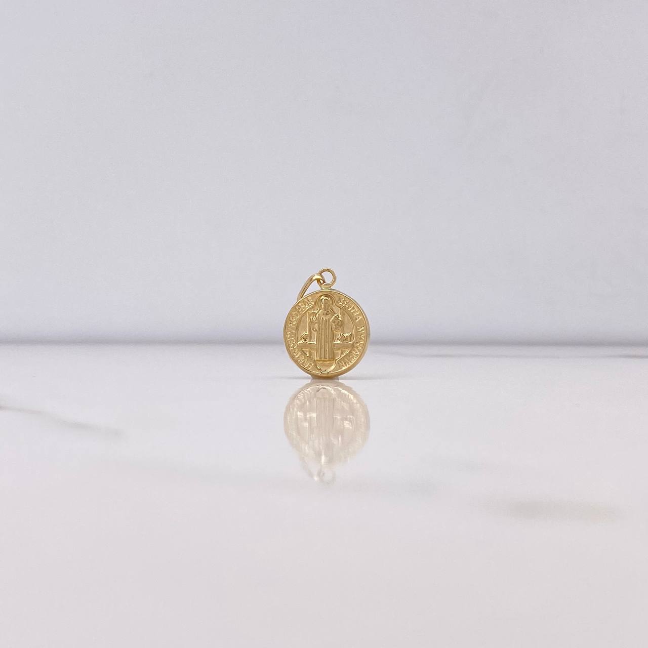 Dije San Benito 0.75gr / 2.1cm / Tambor Oro Amarillo $