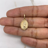 Dije Virgen de Guadalupe 0.95gr / 2.5cm / Troquelado Oro Amarillo $