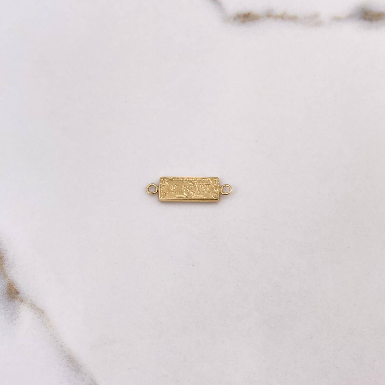 Herraje One Dólar 0.85gr / 2.3cm / Troquelado Oro Amarillo 18K *