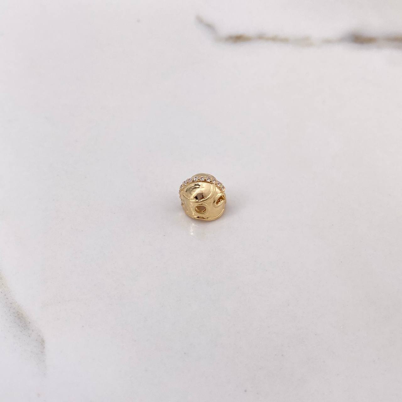 Herraje Casco Vikingo 1.8gr / 1cm / Circones Blancos Oro Amarillo $