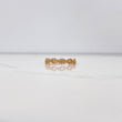 Anillo Ojos 2gr / T6 3/4 / Solitario Circones Blancos Oro Amarillo $