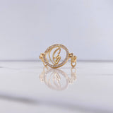 Herraje Virgen María 14gr / 6cm / Circones Blancos Oro Amarillo $