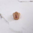 Anillo Virgen Guadalupe 6.65gr / T5 3/4 / Circones Blancos Verdes Fucsias Oro Rosa $