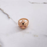Anillo Elefante 8.15gr / T7 3/4 / Circones Blancos Verdes Fucsias Negros Oro Rosa $