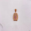 Dije Virgen Guadalupe 4.75gr / 3.7cm / Circones Blancos Verdes Fucsias Oro Rosa $