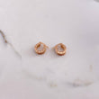 Candongas BV 4.65gr / 1.3cm / Circones Blancos Oro Rosa $
