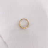 Anillo Corona Corazon  2.55gr / T6 1/2 / Circones Blancos Dos Oros Amarillo Blanco $