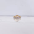 Anillo Corona Corazon  2.55gr / T6 1/2 / Circones Blancos Dos Oros Amarillo Blanco $