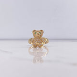 Anillo Oso 3.65gr / T7 1/2 / Circones Blancos Verdes Oro Amarillo $