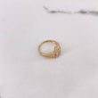 Anillo Corona Real 3.05gr / T5 1/4 / Circones Blancos Dos Oros Amarillo Blanco $