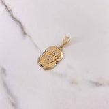 Dije Placa Corona RX 8.6gr / 4cm / Circones Blancos Oro Amarillo $