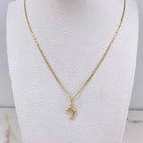 Cadena Escalera Plana 1.85gr / 45cm + Dije Delfin 0.35gr / 1.7cm / Oro Amarillo (Oferta) $