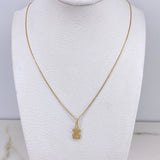 Cadena Veneciana 1.35gr / 50cm + Dije Oso TS 0.3gr / 1.5cm / Oro Amarillo (Oferta) $