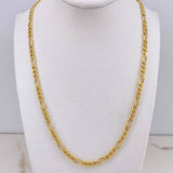 Cadena Figaro 9.75gr / 60cm / 4mm Oro Amarillo +0 $
