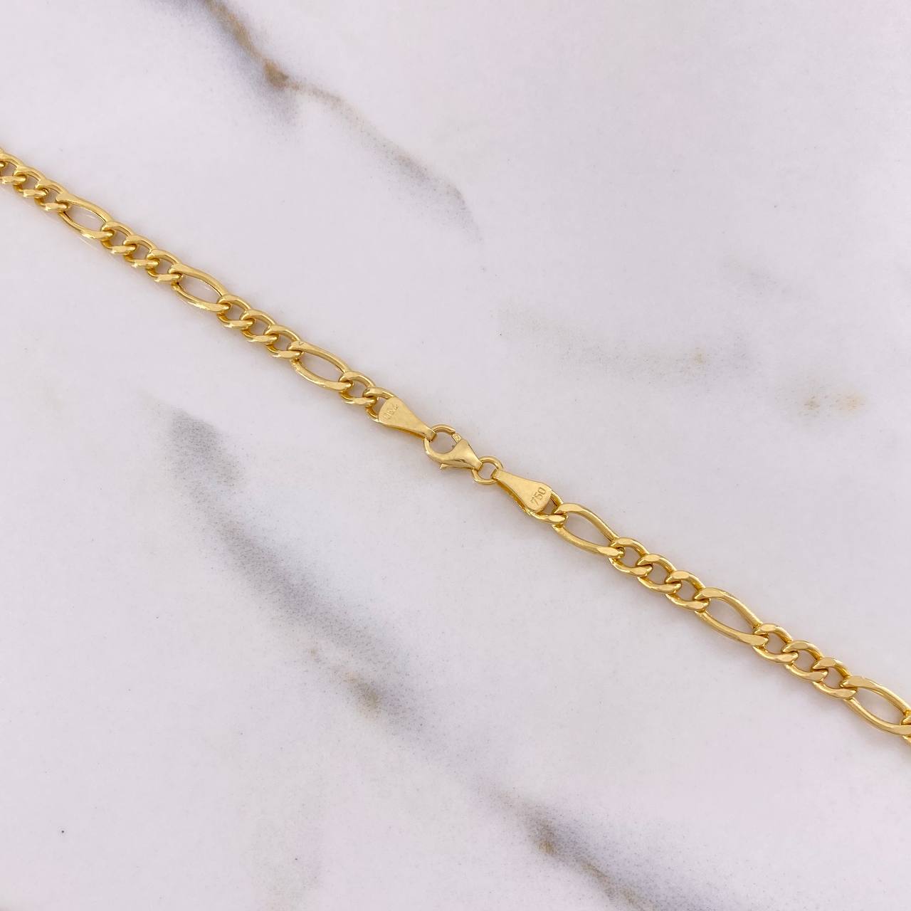 Cadena Figaro 9.75gr / 60cm / 4mm Oro Amarillo +0 $
