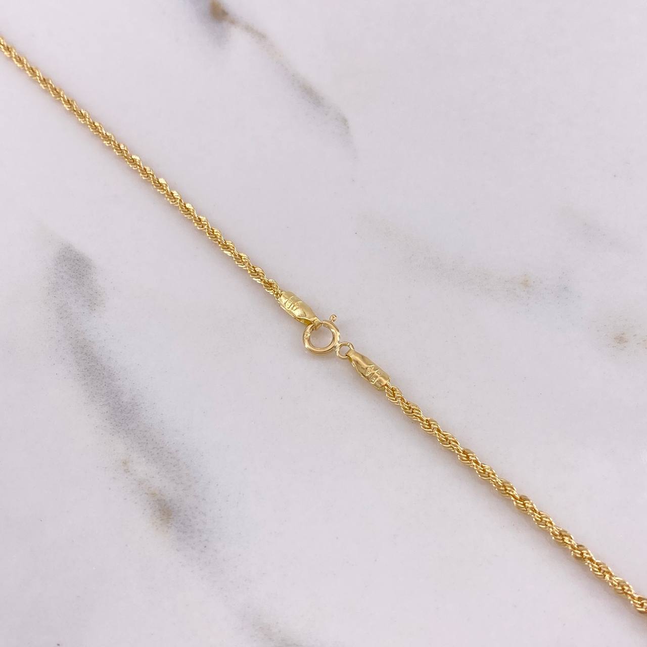 Cadena Lazo 2.1gr / 60cm / 2mm Oro Amarillo +3 &