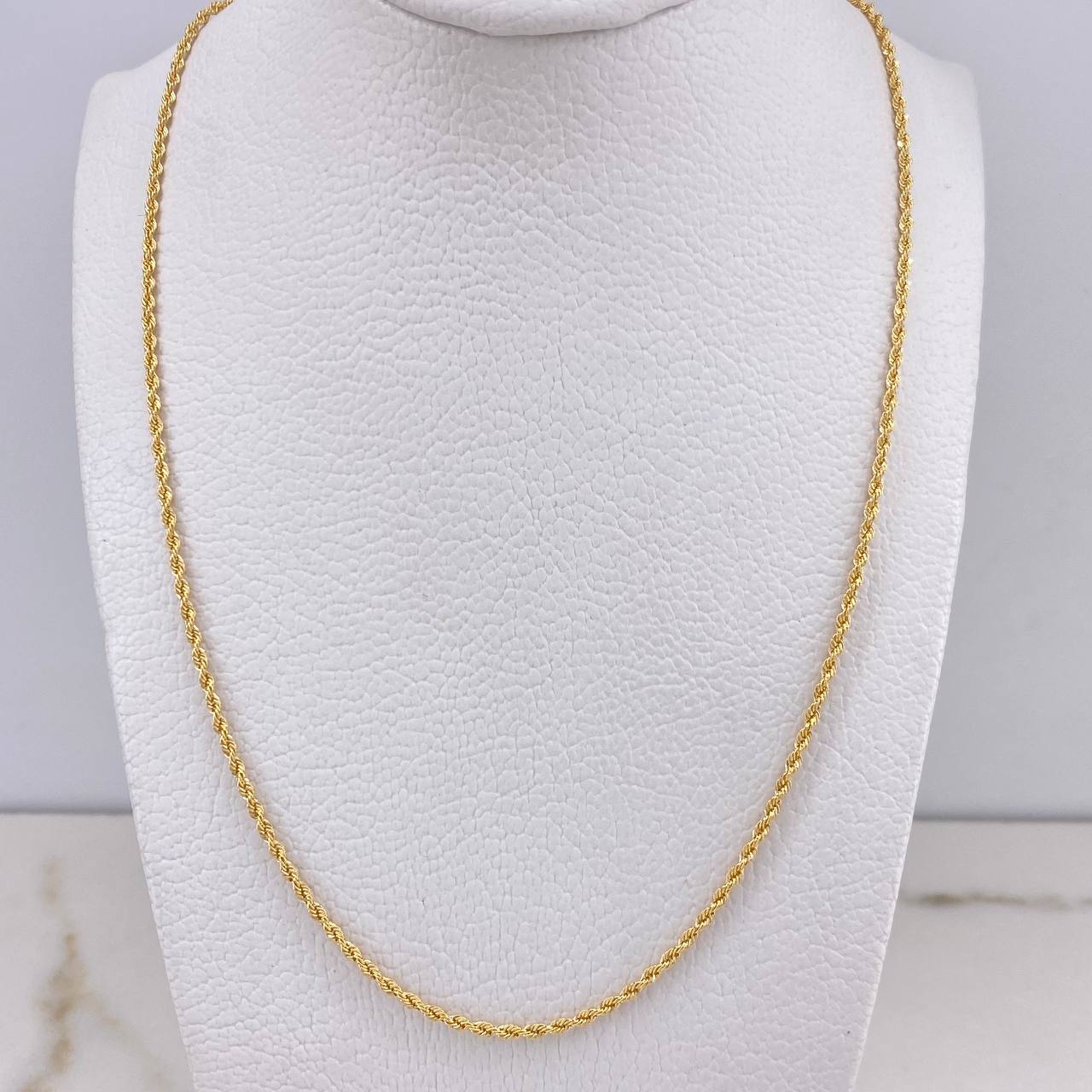 Cadena Lazo 2.1gr / 60cm / 2mm Oro Amarillo +3 &