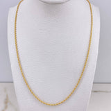 Cadena Lazo 2.1gr / 60cm / 2mm Oro Amarillo +3 &