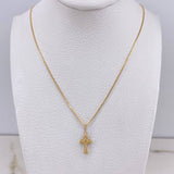 Cadena Veneciana 1.8gr / 50cm + Dije Cruz Imperial 0.35gr / 1.9cm / Oro Amarillo (Oferta) $