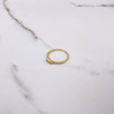 Anillo Moño 1.65gr / T7 / Circones Blancos Oro Amarillo &