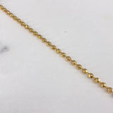 Cadena Militar 20.65gr / 65cm / 3mm Bolas Diamantadas Oro Amarillo $