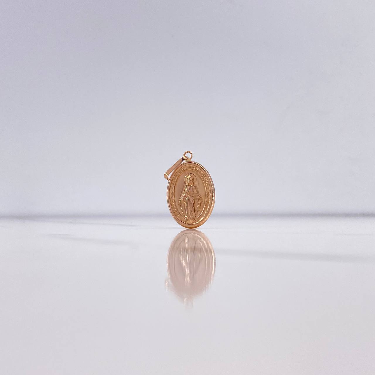Dije Virgen Milagrosa 1.3gr / 3cm / Troquelada Oro Rosa &