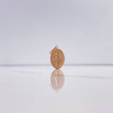 Dije Virgen Milagrosa 1.3gr / 3cm / Troquelada Oro Rosa &