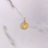 Dije San Benito 0.95gr / 2.3cm / Troquelada Oro Amarillo &