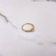 Anillo Solitario 1.7gr / T7 / Circones Blancos Oro Amarillo &