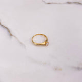Anillo Solitario 1.95gr / T6 1/4 / Circon Blanco Oro Amarillo &