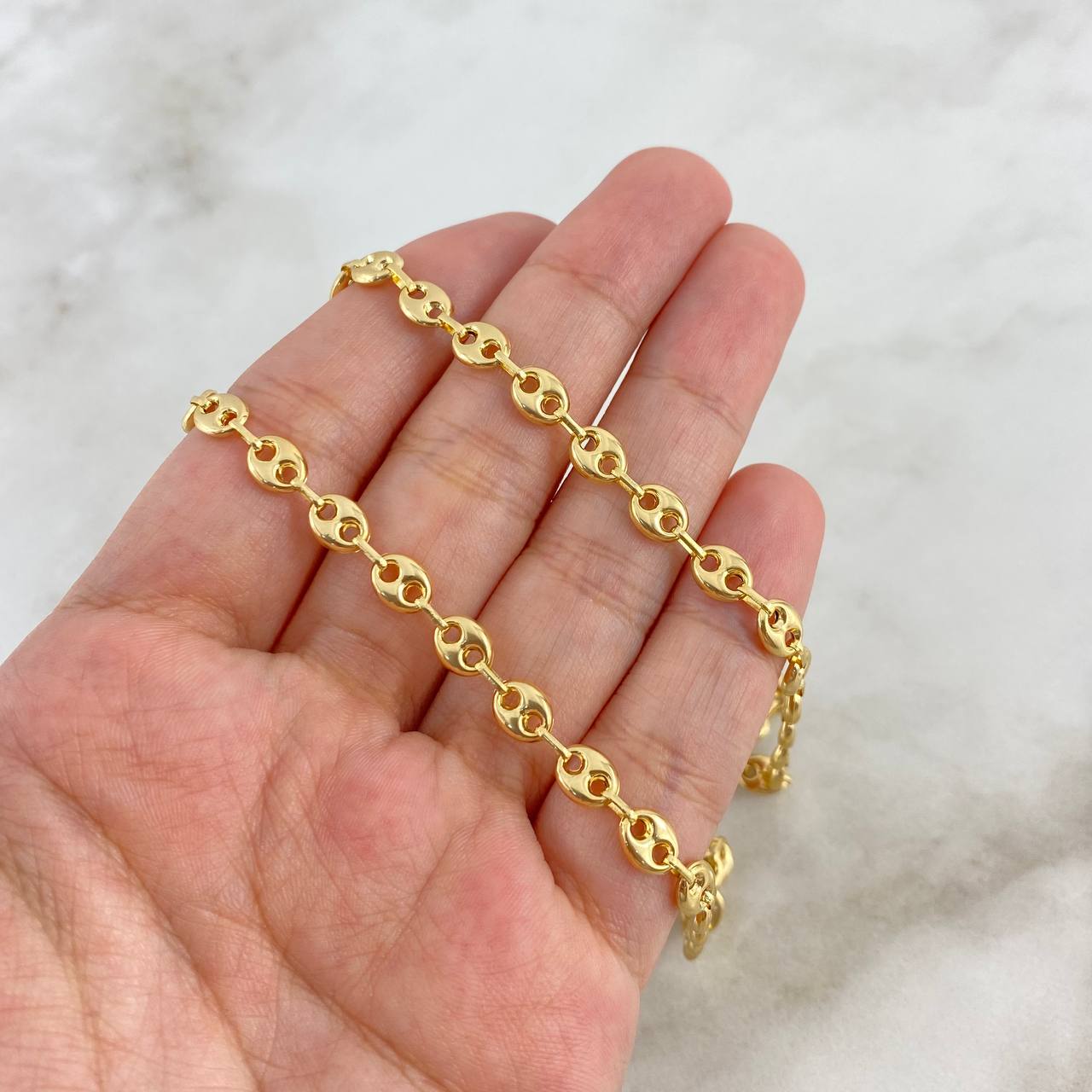 Cadena Calabrote 15.65gr / 60cm / 6mm Oro Amarillo $