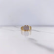 Anillo Sello Banda 3.9gr / T7 / Circones Blancos Dos Oros Amarillo Blanco $