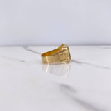 Anillo Sello Cuadrado  4.3gr / T8 3/4 / Relieve  Tres Oros &