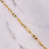 Cadena Rustica Barril 14.1gr / 60cm / Cauchos Negros Oro Amarillo $