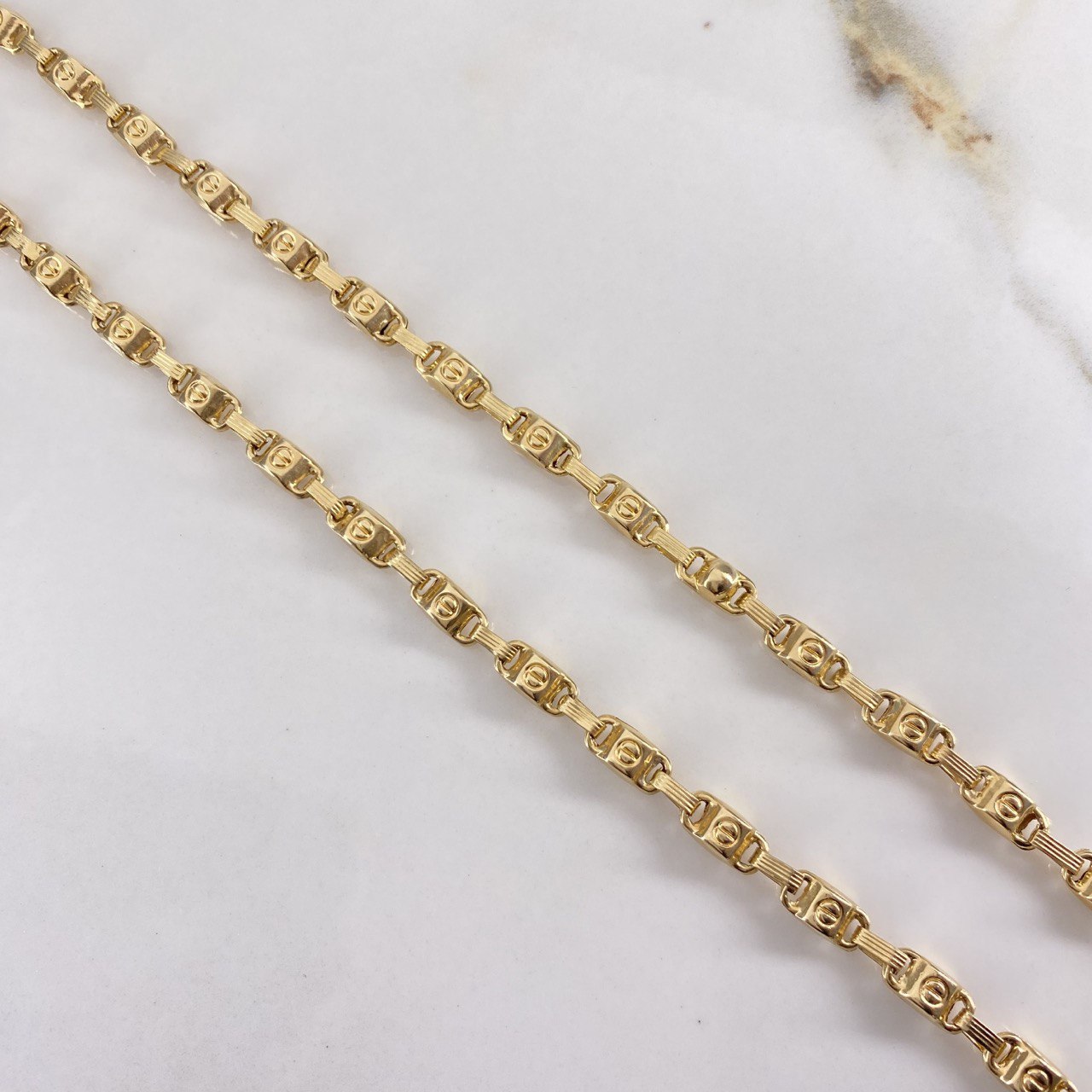 Cadena Rustica Rayada 18,65gr, 18K Oro Nacional – Napoleone Joyas CO