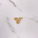 Dije Ciclista  1.3gr / 2cm / Circones Blancos Negros  Oro Amarillo&
