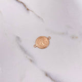 Herraje Virgen Milagrosa 1.15gr / 2.4cm / Troquelado Oro Rosa &