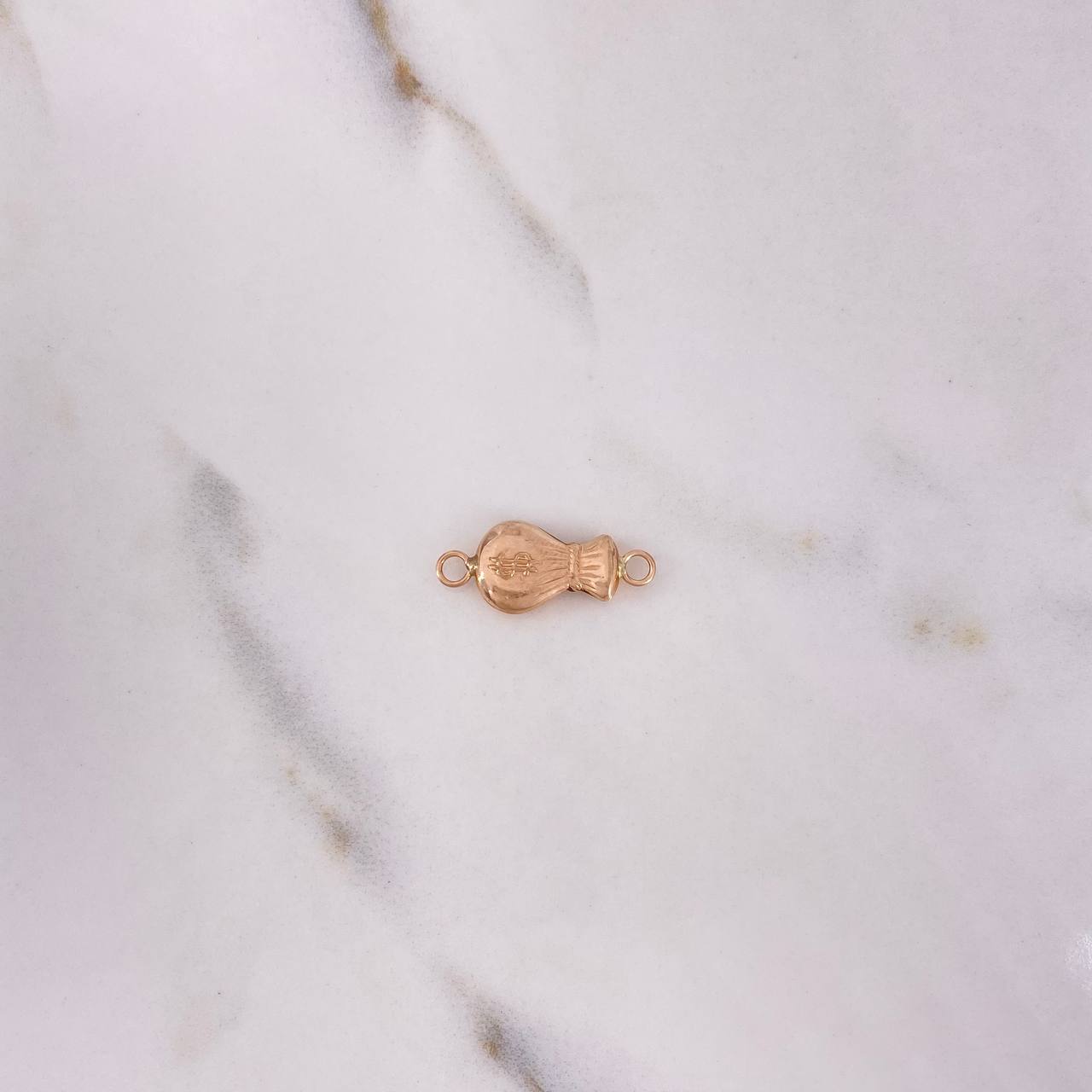 Herraje Bolsa Dinero 0.75gr / 2cm / Troquelado Oro Rosa &