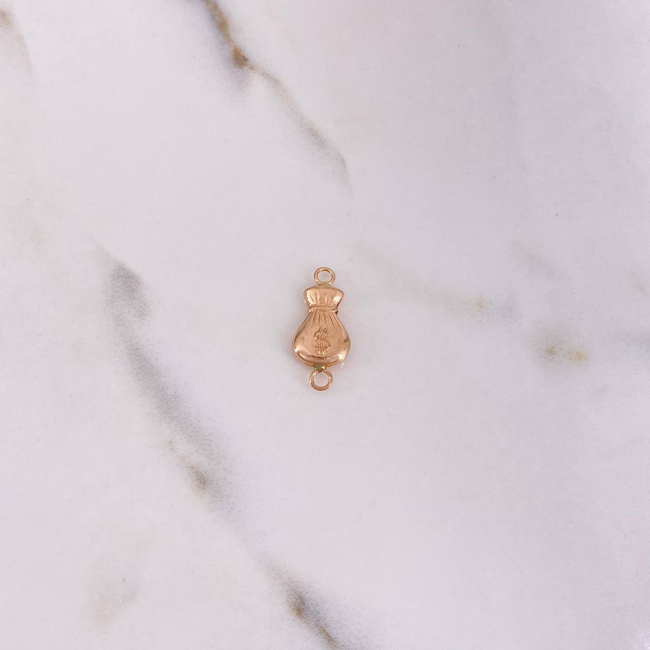 Herraje Bolsa Dinero 0.75gr / 2cm / Troquelado Oro Rosa &