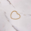 Dije Silueta Corazon 2.45gr / 3cm / Circones Blancos Oro Amarillo &